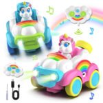 2-Piece Kids Remote Control Unicorn Car Set