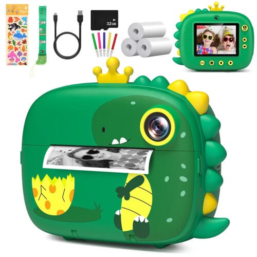 Kids Instant Camera 20MP, HD 1080P Print Camera with 32GB Card & Fun Features