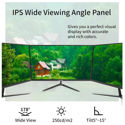 24 Inch FHD 1080p Computer Monitor with 75Hz Refresh Rate and AMD FreeSync