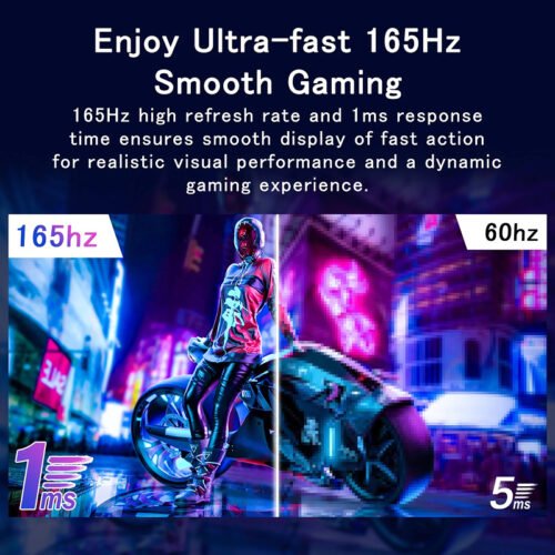 24 Inch FHD Gaming Monitor with 165Hz Refresh Rate and AMD FreeSync Technology