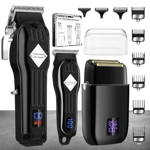 Professional Cordless Hair Clippers and Beard Trimmer Kit