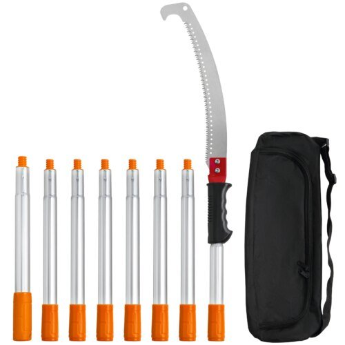 Manual Pole Saw 4.6-9.8ft, Extendable Tree Pruner for High Branches & Shrubs