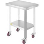 Stainless Steel Kitchen Work Table with Wheels