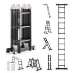 Multi-Purpose Folding Ladder with Scaffold Boards