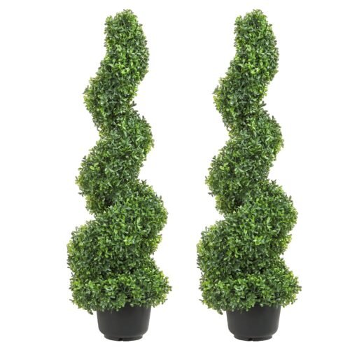Artificial Boxwood Spiral Topiary Plant