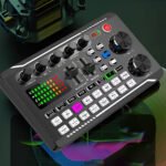 Portable Podcast Studio Kit with Condenser Mic & Sound Mixer for Live Recording