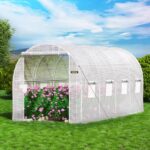 Walk-in Tunnel Greenhouse 15x7x7 ft – Portable Plant Hot House with Waterproof Cover