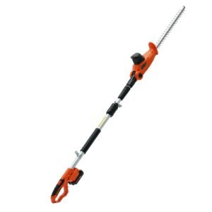Cordless Pole Hedge Trimmer 18" Blade – 74"-94" Telescoping for High Branches
