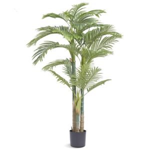 Artificial Gold Cane Palm Tree – Lifelike 6.5ft Tall Indoor Greenery for Home & Office
