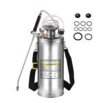 2-Gallon Stainless Steel Hand Pump Sprayer with Adjustable Nozzle & Pressure Gauge