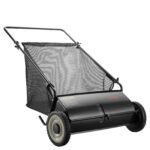 26-inch Push Lawn Sweeper with Large Capacity Hopper Bag for Leaf & Grass Collection