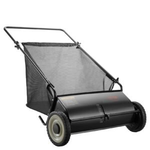 26-inch Push Lawn Sweeper with Large Capacity Hopper Bag for Leaf & Grass Collection