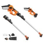 2-in-1 Cordless Pole Saw & Mini Chainsaw - 20V Battery Powered Tree Trimmer
