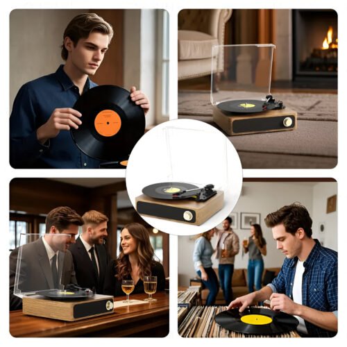 19023-1f2eb5.jpg 3-Speed Bluetooth Record Player with Built-in Speakers, AUX, USB, and RCA Output