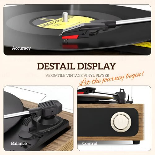 19023-26f146.jpg 3-Speed Bluetooth Record Player with Built-in Speakers, AUX, USB, and RCA Output