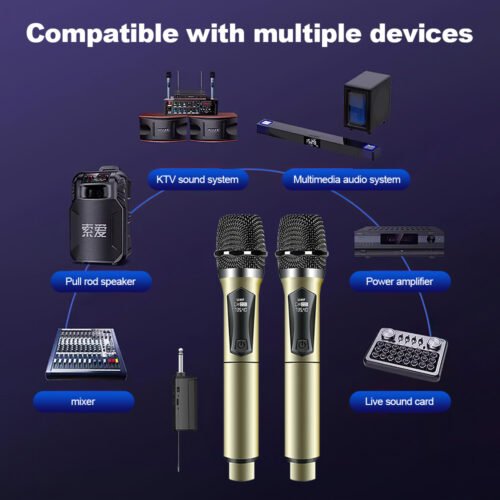 19152-729821.jpg Wireless Rechargeable Handheld UHF Microphone with Receiver for Karaoke and Meetings
