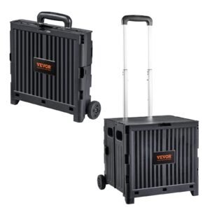 Foldable Utility Shopping Cart with Wheels & Telescopic Handle