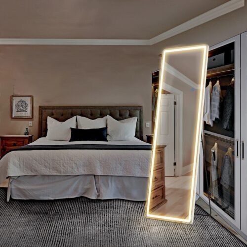 64"x21" LED Full Length Mirror with Stand