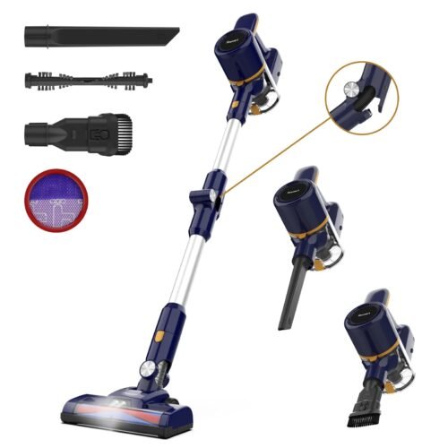 Cordless Vacuum Cleaner with HEPA Filter, Lightweight, Bagless Design