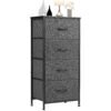 4-Drawer Bedroom Dresser with Fabric Storage & Steel Frame – Modern Nightstand