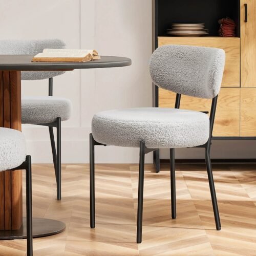 Ergonomic Round Dining Chairs Set of 2