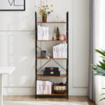 5-Tier Bookshelf, Modern Bookcase for Home & Office Storage, Space-Saving Design