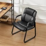 Ergonomic Padded Backrest Living Room Gaming Chair with Waterproof PU Leather and Thickened Sponge Cushion