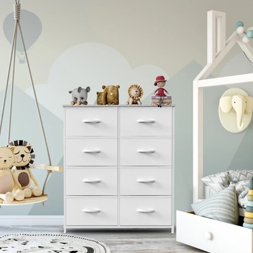 8-Drawer Fabric Storage Cabinet with Steel Frame