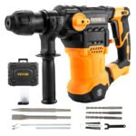 1500W Rotary Hammer Drill SDS-Plus Corded Demolition Tool with 4 Modes for Concrete