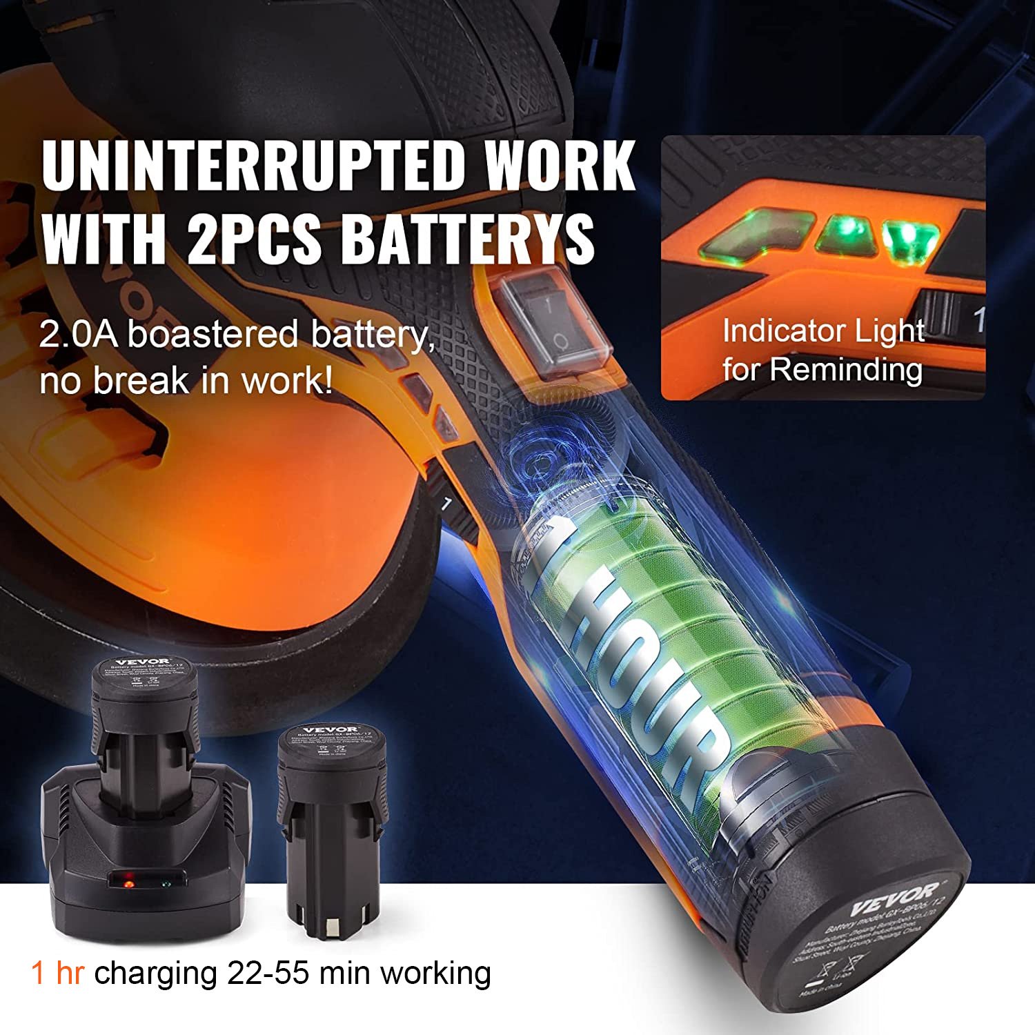 2PCS Battery