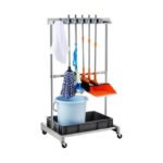 Garden Tool Organizer with 10 Slots & Hooks