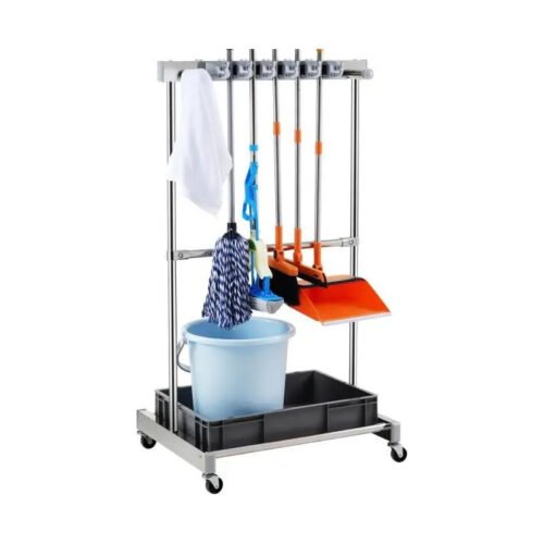 Garden Tool Organizer with 10 Slots & Hooks