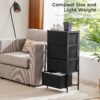4-Layer Fabric Living Room Cabinet with Wardrobe & Steel Frame for Clothes Storage