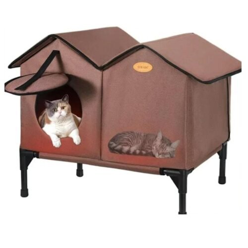 Weatherproof Heated Outdoor Cat House for Multiple Cats – Easy to Assemble, Winter-Ready