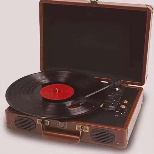 Vinyl Record Player C260, 3-Speed Bluetooth Vintage Turntable with Speakers