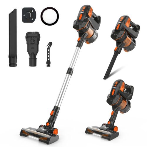 20KPa Cordless Stick Vacuum Cleaner with 40min Runtime, 6-in-1 Multi-Function