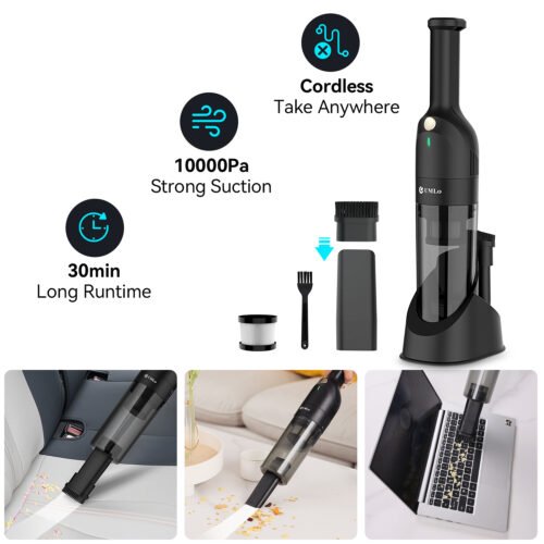 20450-c2eea0.jpg Rechargeable Handheld Vacuum Cleaner, 10000Pa Powerful Cordless Car Vacuum with HEPA Filter