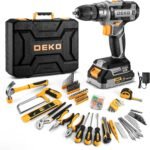 20V Cordless Drill Tool Kit with Battery & Complete Hand Tool Set