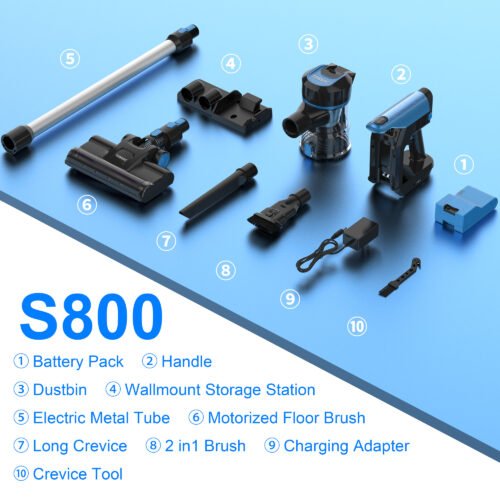 260W Cordless Stick Vacuum Cleaner, 6-in-1 Powerful Lightweight Vacuum