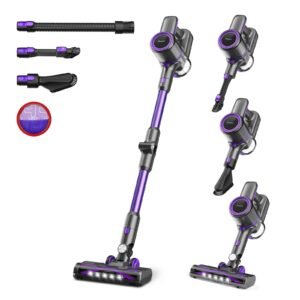 350W Rechargeable Cordless Stick Vacuum Cleaner for Hard Floors, Carpet & Pet Hair