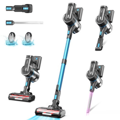 Devoac S11 Smart Cordless Stick Vacuum Cleaner, 28Kpa 350W Brushless, Removable Battery
