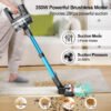 Devoac S11 Smart Cordless Stick Vacuum Cleaner, 28Kpa 350W Brushless, Removable Battery