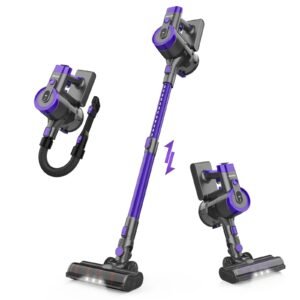 V90 Cordless Vacuum Cleaner, 6 in 1 Ultra-Light Stick Vacuum with 28KPa Power