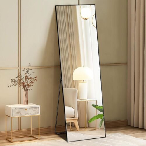 64" x 21" Full-Length Standing Wall Mirror with Aluminum Alloy Frame