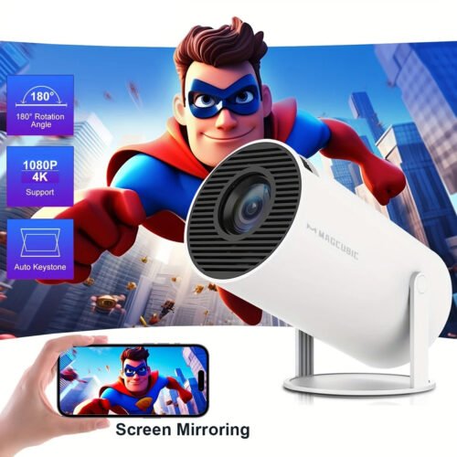 200ANSI LED Projector with Screen Mirroring, Dual Wifi, and 1280x720P Resolution