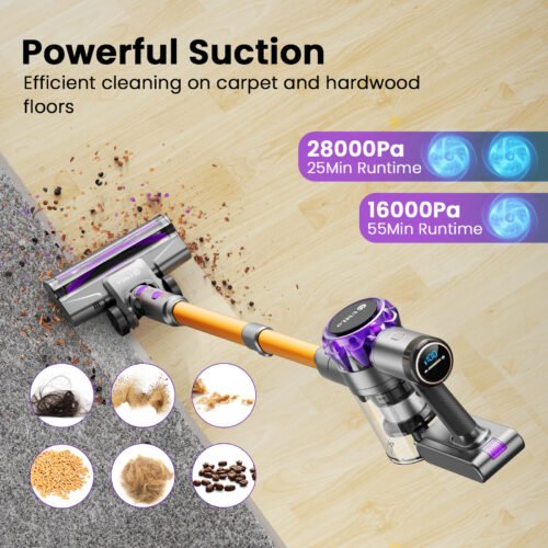 30KPa Cordless Vacuum Cleaner with Touchscreen
