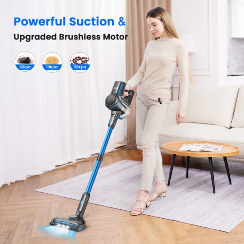 Cordless Vacuum Cleaner with 2500mAh Battery - Powerful Pet Hair Remover