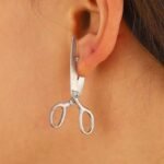 Gothic Scissors Earrings for Men & Women – Punk Silver Color Halloween Jewelry