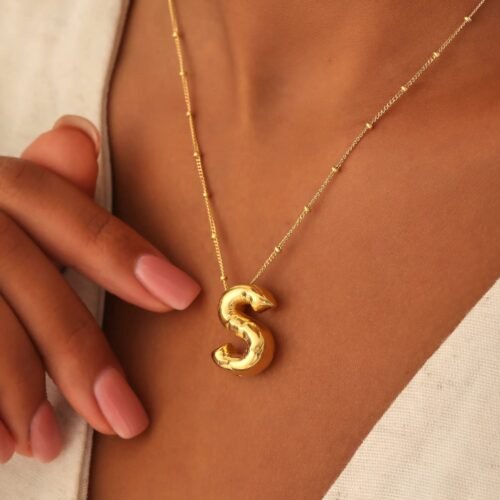 18K Gold Custom Alphabet Initial Necklace