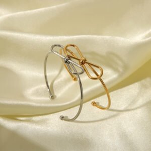 21570-923eda.jpg Minimalist Bow Knot Bangle Bracelet